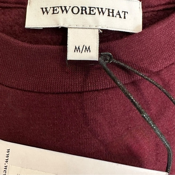 WEWOREWHAT Women’s Sweatshirt, Burgundy, New W/Tags Size Medium. Nice! - Picture 10 of 13